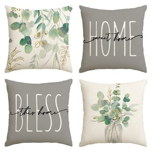 Kawani Sage Green Floral Pillow Covers 18x18 Inch Set Of 2