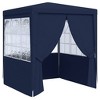 vidaXL Party Tent Blue 100% polyethylene, steel 6.6x6.6 Feet - 2 of 4