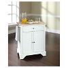 Crosley LaFayette Natural Wood Top Portable Kitchen Island White - 3 of 4