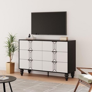 Jojoka 6 Drawers Dresser for Bedroom, Modern Wooden Dresser with Deep Drawers - 1 of 4