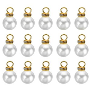 Unique Bargains Beautiful Designer DIY Jewelry Making Faux Pearl Pendants 100 Pcs - 1 of 4