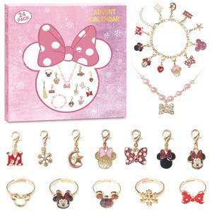 Aoibox Christmas Advent Calendar 24 Piece Jewelry Set Countdown Kit DIY Charm Bracelet Necklace Pendant Ring for Girls Boys - 1 of 4