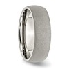Black Bow Jewelry 7mm Stainless Steel Textured Stone Finish Domed Standard Fit Band - 4 of 4
