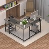 Syemin Rectangle End Tables Modern Decorative Table with Drawers for Living Room and Study Room, Gray, 53.9"*19.7"*29.5" - 3 of 4