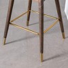 NicBex Dining Chairs Set of 2 Upholstered Chair Counter Height Wingback Stool with Solid Wood Frame for Kitchen, Beige - 3 of 4