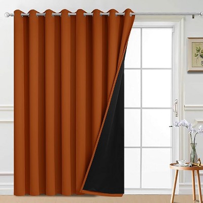 Yakamok Room Darkening Thermal Insulated Blackout Curtains for Bedroom (W100 x L84,Burnt Orange 1 Panel)