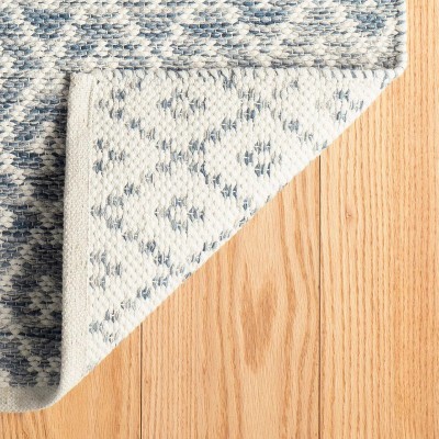 Diamond Blue Handwoven Cotton 2' x 3' Rug