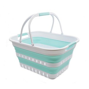 SAMMART 29L (7.6 Gallon) Collapsible Basket/Tub with Handles - 1 of 4