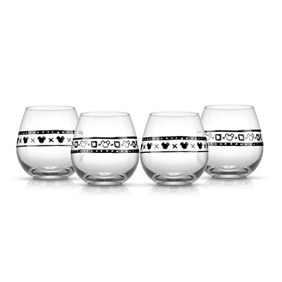 Joyjolt Black Swan White Stemless Wine Glasses - Set Of 4 Premium Crystal  Glassware- 23.1 Oz : Target