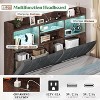 AMERLIFE LED Bed with 4 Storage Drawers, Bookcase Headboard and Charging Station - 4 of 4