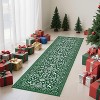 GustoWave Christmas Non Shedding Xmas Decorative Throw Rug for Living Room, Bedroom, Green - 2 of 4