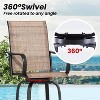 Lirago,2-Piece Outdoor Swivel Bar Stools Set - Textilene Fabric with Footrest, Weather-Resistant for Patio/Balcony/Poolside - 4 of 4