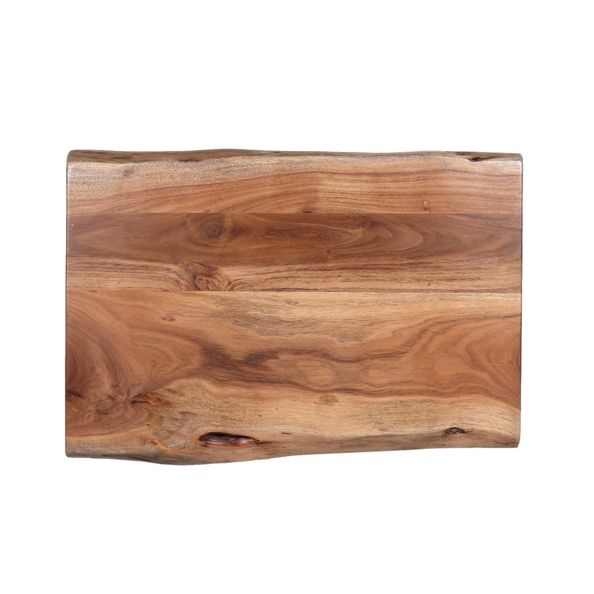 Alaterre Furniture 20" Hairpin Natural Brown Live Edge End Table Metal And Wood - thumbnail 5