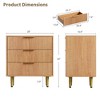 Dresser for Bedroom, Fluted Dressers & Chest of Drawers, Wooden Storage Organizer with Gold Metal Handles & Legs for Living Room, Entryway - 4 of 4