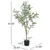NicBex Artificial Tree Faux Plants 4FT Artificial Eucalyptus Leaves Bonsai Tree Indoor with Wood Trunk, Room Decor for Home, Porch - 3 of 4