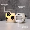 LumaBase Battery-Operated LED Glass Candles with Flickering Flame, Paw Print - Set of 2 - 4 of 4