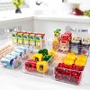 Racxily Set of 10 Fridge Organizer, Refrigerator Organizing Bins with Handles, BPA-Free Clear Plastic Fridge Storage Containers - 3 of 4