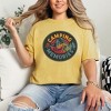 Simply Sage Market Women's Camping Is My Best Memories Badge Short Sleeve Garment Dyed Tee - 2 of 2