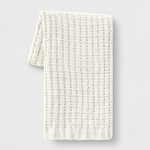 Chenille Throw Blanket Cream - Threshold , Ivory