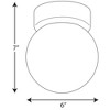 Progress Lighting Elysian 1-Light Flush Mount, White Steel, White Glass Globe Shade - 2 of 2