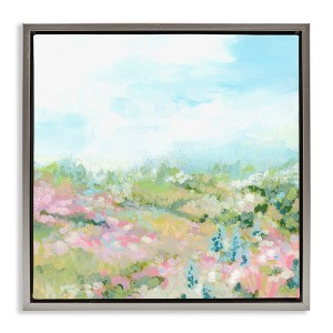 Stupell Industries Pastel Cloudy Meadow Floating Frame Canvas Art - 1 of 4
