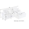 Sapphtopaz Couches for Living Room 3-Seater Sofa Couch Upholstered Sofa Bed with 4 Matching Toss Pillows Sleeper Sofa for Bedroom,Apartment - 2 of 4