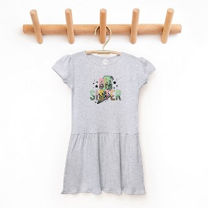The Juniper Shop Big Sister Lightning Bolt Toddler Graphic Dress - 1 of 3