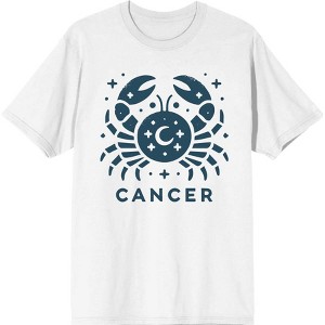 Cancer Zodiac Sign Adult Crew Neck Short Sleeve Tee - 1 of 2