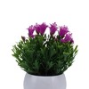 Unique Bargains Artificial Plants Semi-circle Lily Flower Arrangement Plastic 2.76"x2.76"x5.91" 1 Pc - 4 of 4