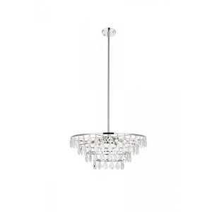 Elegant Lighting Ella 24 inch pendant in chrome - 1 of 4