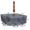 Summerset Shield Round/Square Table Chair Cover Ultimate Protection for Your Outdoor Furniture Velcro Mercury - 2 of 4