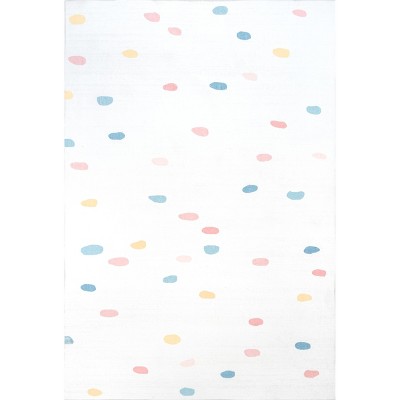 Nuloom Calla Polka Dot 4x6 Indoor Area Rug for Living Room Bedroom Dining Room Nursery Kitchen, Multicolor/Ivory