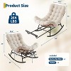 TackView Rocking Chair with Footrest, Oversized Patio Papasan Chairs with Cushion - 3 of 4