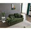 TiramisuBest Floor Couch, Convertible Floor Sofa Bed with Pillow, Chenille Fabric Compression Futon Couch Sleeper for Living & Bedroom, Gray - 2 of 4