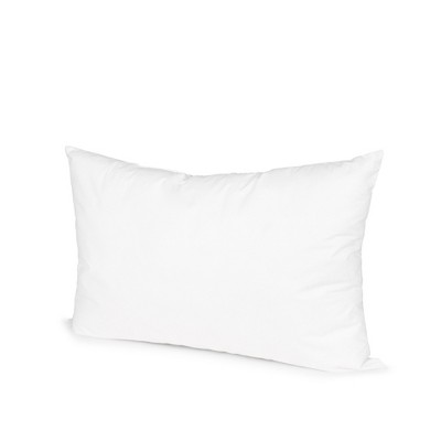 HomeRoots 15" X 23" White Cotton Down Blend Throw Pillow Insert