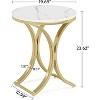 Tribesigns Small Round Sofa Side Table Set of 2, Contemporary Round Coffee Table, Accent Table for Living Room - image 3 of 4