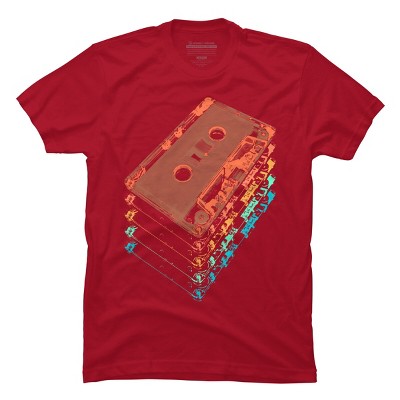 Men's Design By Humans Cassette Tapes By Robotface T-shirt : Target