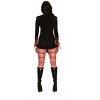 HalloweenCostumes.com Women's Red Dragon Ninja Hooded Romper Costume - 3 of 4