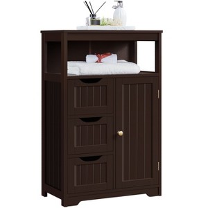 Yaheetech Wooden Floor Cabinet Free Standing Storage Organizer for Living Room - 1 of 4