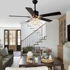 Bella Depot 52" Modern Ceiling Fan with Light Kit and Remote Glass Cage Ceiling Fan - 4 of 4