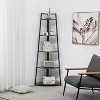 Acekool 5-Tier Corner Shelf, Space-Saving Storage Rack with Rounded Edges, Metal Frame for Living Room Bedroom Kitchen Balcony, Easy Assembly - 2 of 4