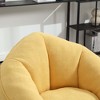 Armrest Yellow Bean Bag Chairs for Adults with Ottoman, Memory Foam Bean Bag Chairs with Super Fiber - 3 of 4