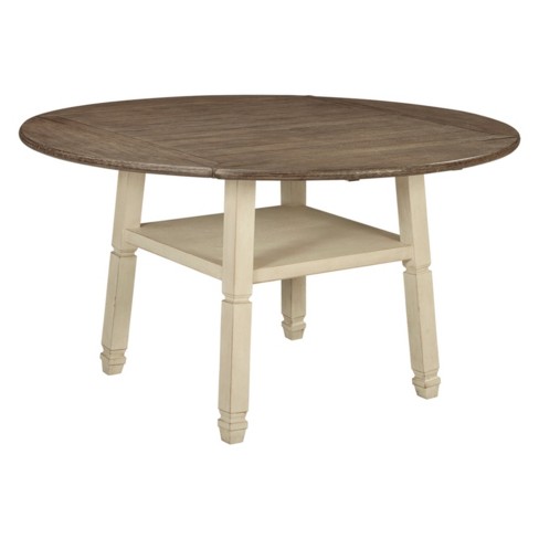 Bolanburg Round Drop Leaf Counter Table Antique White Signature Design By Ashley Target