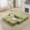 MYINDA Modular Convertible Sofa with 3 Modules - Foam Sleeper, Chenille Floor Sofa for Studio Apartments and Home Offices - 2 of 4
