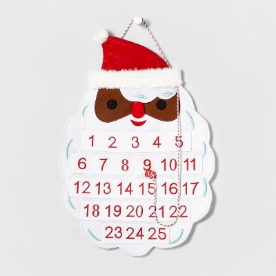 22" Santa Hanging Christmas Advent Calendar Red/White - Wondershop™