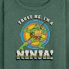 Women's - Teenage Mutant Ninja Turtles - Trust Me, I'm A Ninja Lightweight French Terry Wide Neck Long Sleeve Shirt - 2 of 4