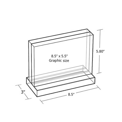 Clear Acrylic Vertical Document Rack with Base