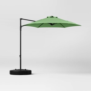 7.5' Round Solid Offset Outdoor Patio Cantilever Umbrella - Room Essentials™ - 1 of 4
