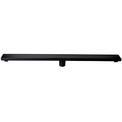 ALFI 36 Inches Black Matte Stainless Steel Linear Shower Drain with Solid Cover