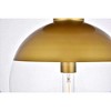 Elegant Lighting Eclipse 1 Light Brass Flush Mount With Clear Glass - 3 of 4